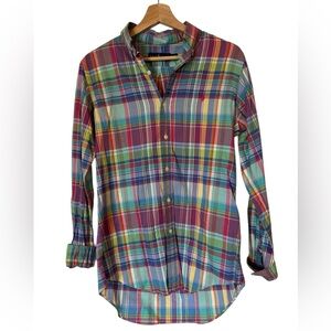 Ralph Lauren Multicolor Plaid Lightweight Casual Button Down | Old Money | S